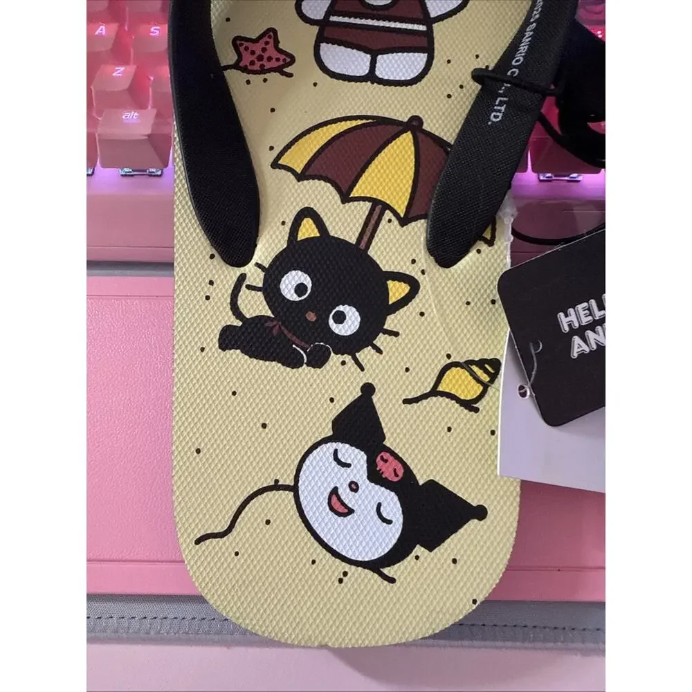 Hello Kitty & Friends Flip Flops Sandals Size 11 Summer Beach 2025 Sanrio Blue